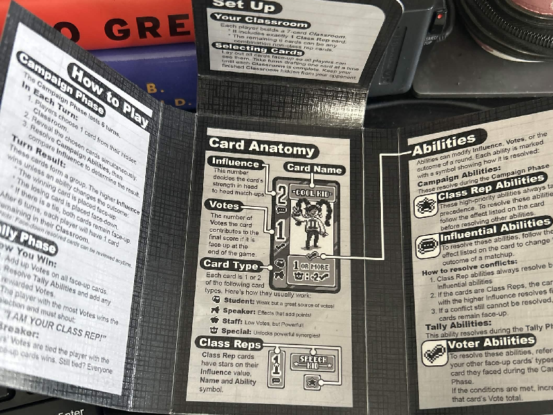 Your Class Rep cards on the table during a game, photo 8